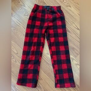 Just Love Red and Black Buffalo Plaid Fleece Pajama Bottoms